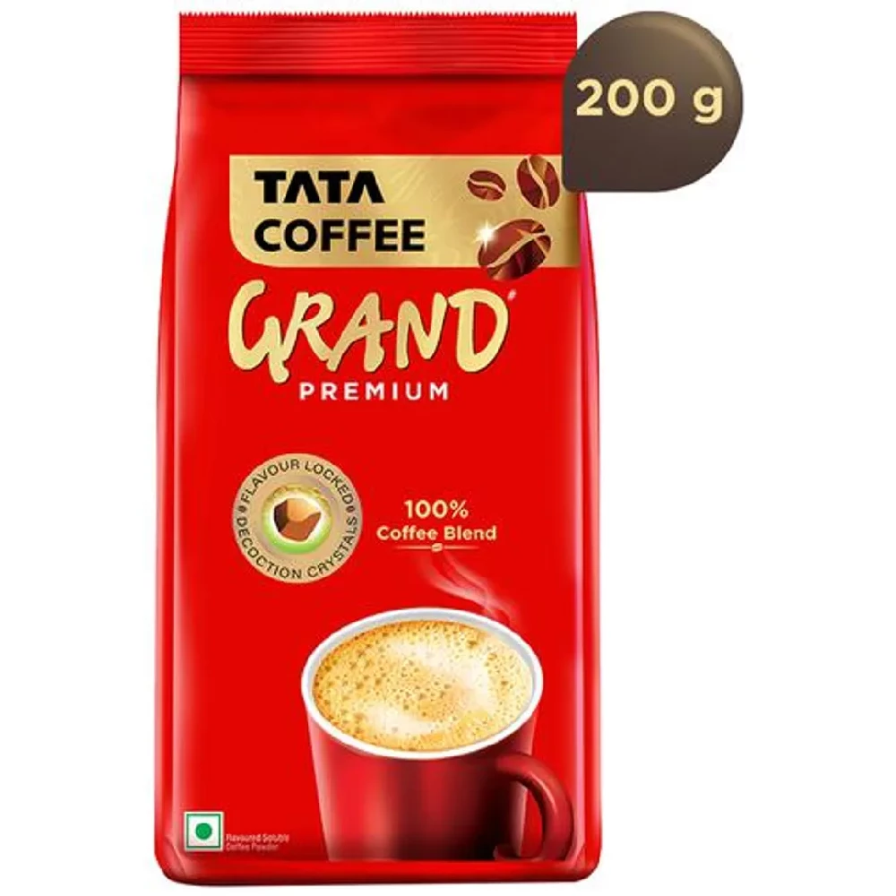 Tata Coffee Grand Premium Instant Coffee - 100percent Coffee Blend, 200 g-1.webp